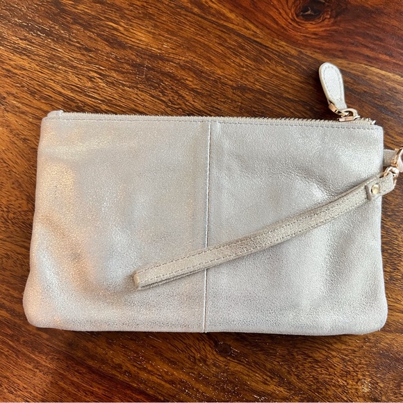 HButler Handbags - HButler Gold Suede Mighty Purse Wristlet (w/ built-in phone charging battery)